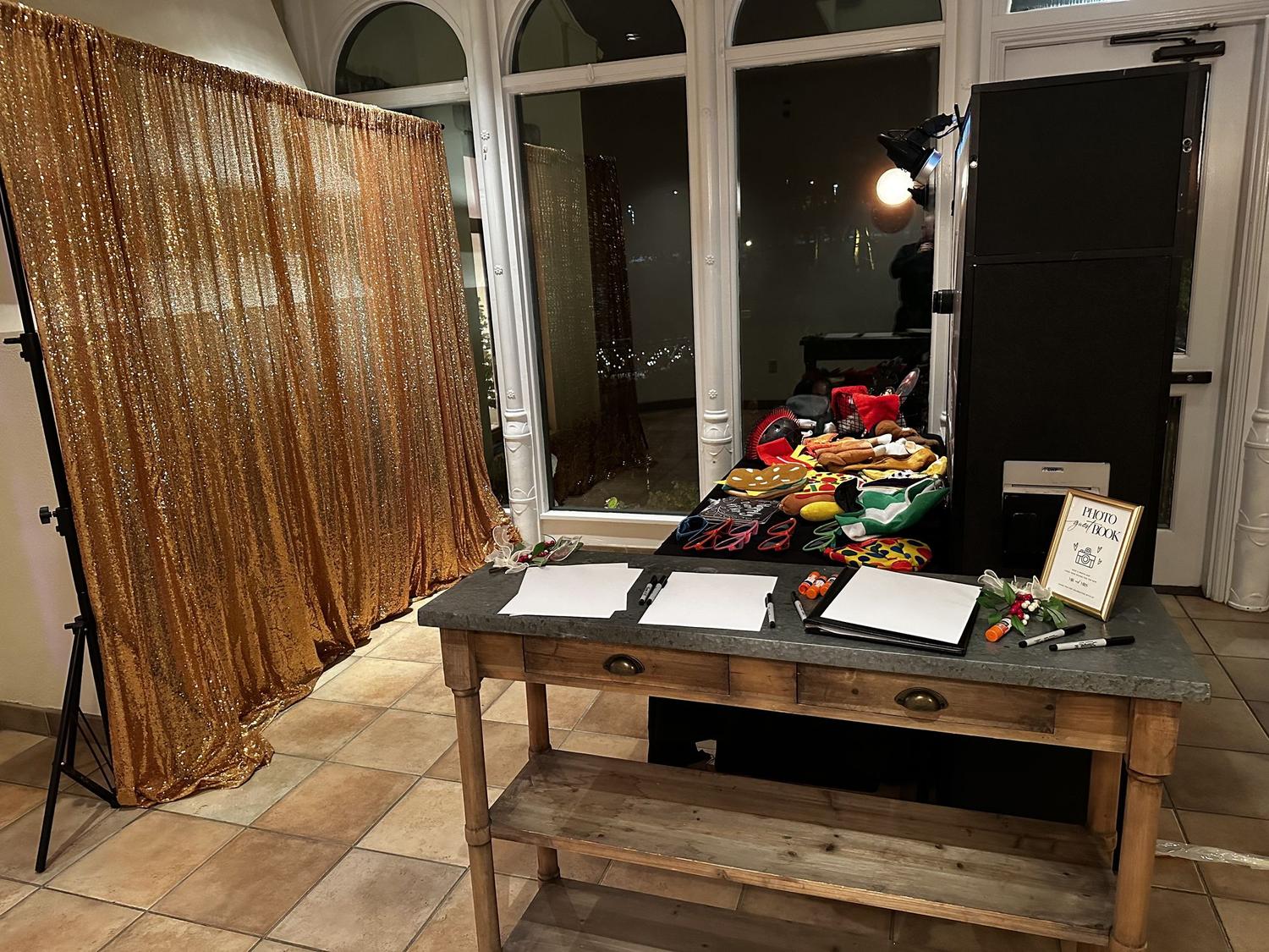 Oh Snap! photo booth setup at an event